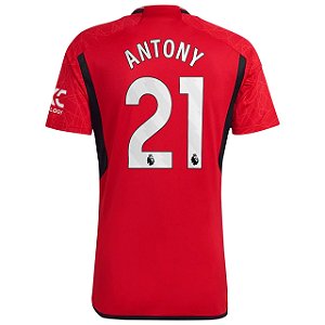 Nova Camisa Manchester United 1 Antony 21 Torcedor 2023 / 2024