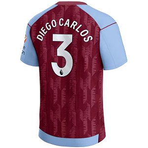Nova Camisa Aston Villa 1 Diego Carlos 3 Torcedor 2023 / 2024