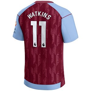 Nova Camisa Aston Villa 1 Watkins 11 Torcedor 2023 / 2024