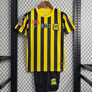 Kit Infantil Al-Ittihad 2 Camisa e Short 2022 / 2023