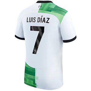 Nova Camisa Liverpool 2 Luis Díaz 7 Torcedor 2023 / 2024