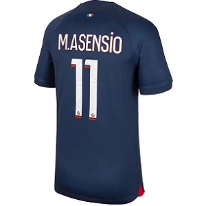 Nova Camisa PSG 1 M.Asensio 11 Torcedor 2023 / 2024