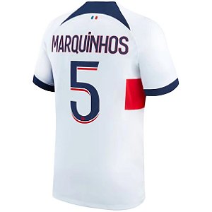 Nova Camisa PSG 2 Marquinhos 5 Torcedor 2023 / 2024