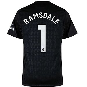 Nova Camisa Arsenal Goleiro Preta Ramsdale 1 Torcedor 2023 / 2024