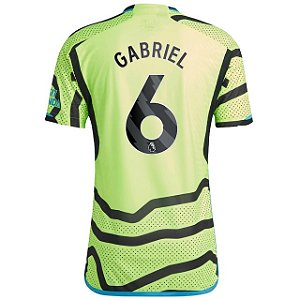 Nova Camisa Arsenal 2 Gabriel 6 Torcedor 2023 / 2024