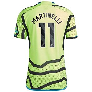 Nova Camisa Arsenal 2 Martinelli 11 Torcedor 2023 / 2024