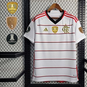 Nova Camisa Flamengo 2 Com Patch Libertadores Torcedor Masculina 2023 / 2024