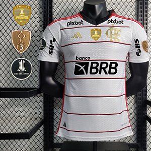Nova Camisa Edição Jogador Flamengo 2 Com Patch Libertadores E Todos Patrocinios 2023 / 2024