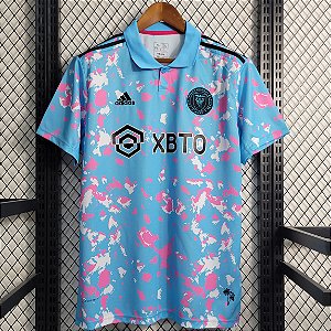 Nova Camisa Inter Miami Treino Azul Torcedor Masculina 2023 / 2024 - Messi