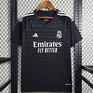 Nova Camisa Real Madrid Goleiro Preta Torcedor Masculina 2023 / 2024