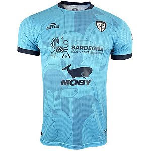 Nova Camisa Cagliari Goleiro 1 Azul Torcedor Masculina 2023 / 2024
