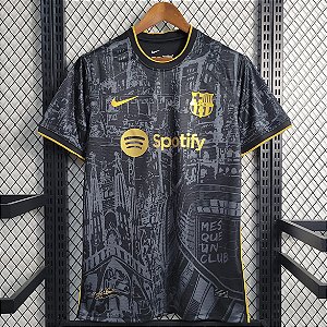 Nova Camisa Barcelona Edição Especial Preta Torcedor Masculina 2023 / 2024