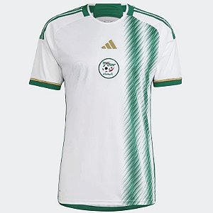 Camisa Argélia 1 Branca Torcedor Masculina 2022