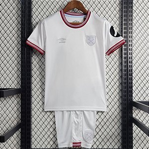 Kit Infantil West Ham 2 Branco Camisa e Short  2023 / 2024
