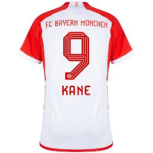Nova Camisa Bayern De Munique 1 Branca Kane 9 Torcedor 2023 / 2024