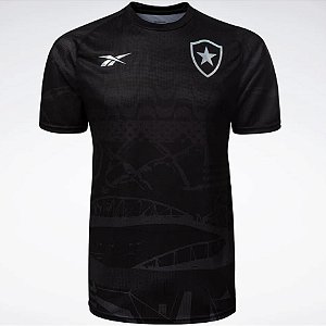 Nova Camisa Botafogo Pré-Match Preta Torcedor Masculina 2023 / 2024
