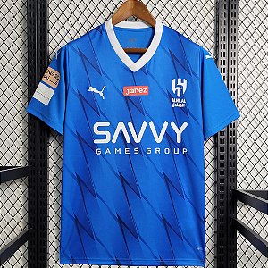 Nova Camisa Al Hilal 1 Azul Torcedor Masculina 2023 / 2024 - Neymar Jr