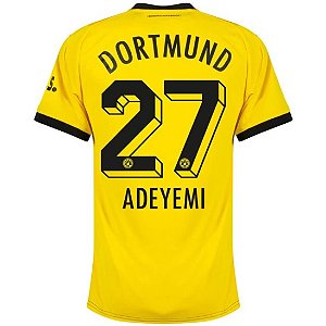 Nova Camisa Borussia Dortmund 1 Adeyemi 27 Torcedor 2023 / 2024