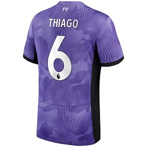 Nova Camisa Liverpool 3 Thiago 6 Torcedor 2023 / 2024