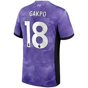 Nova Camisa Liverpool 3 Gakpo 18 Torcedor 2023 / 2024