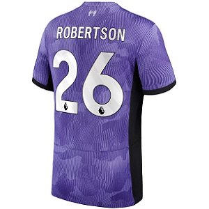 Nova Camisa Liverpool 3 Robertson 26 Torcedor 2023 / 2024
