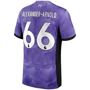 Nova Camisa Liverpool 3 Alexander-Arnold 66 Torcedor 2023 / 2024