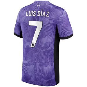 Nova Camisa Liverpool 3 Luis Díaz 7 Torcedor 2023 / 2024