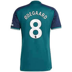 Nova Camisa Arsenal 3 Ødegaard 8 Torcedor 2023 / 2024