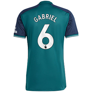 Nova Camisa Arsenal 3 Gabriel 6 Torcedor 2023 / 2024