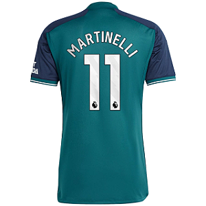Nova Camisa Arsenal 3 Martinelli 11 Torcedor 2023 / 2024