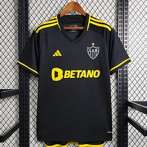 Nova Camisa Atlético-MG 3 Preta Torcedor Masculina 2023 / 2024
