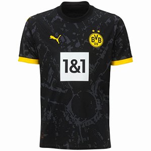 Nova Camisa Borussia Dortmund 2 Preta Torcedor Masculina 2023 / 2024