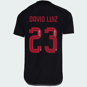 Nova Camisa Flamengo 3 David Luiz 23 Torcedor 2023 / 2024