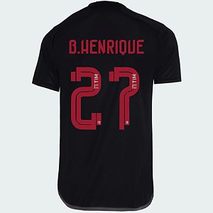 Nova Camisa Flamengo 3 B. Henrique 27 Torcedor 2023 / 2024
