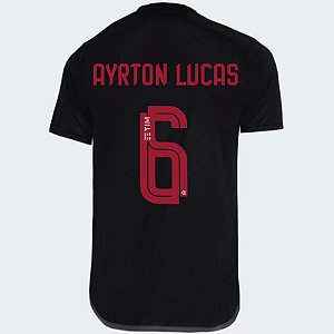 Nova Camisa Flamengo 3 Ayrton Lucas 6 Torcedor 2023 / 2024