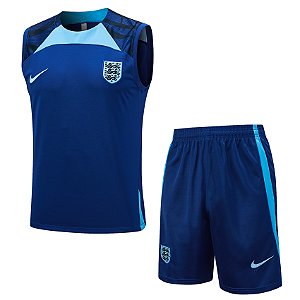 Kit Treino Conjunto Inglaterra Azul Masculino 2023 / 2024