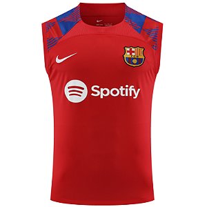Nova Regata Barcelona Vermelha Treino Torcedor Masculina 2023 / 2024