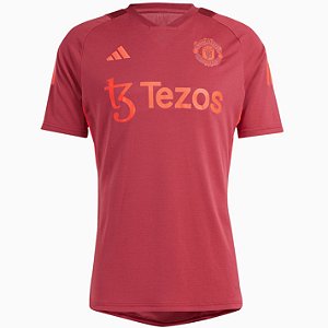 Nova Camisa Manchester United Uefa Champions League Treino Vermelha Torcedor Masculina 2023 / 2024