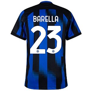 Nova Camisa Inter De Milão 1 Barella 23 Torcedor 2023 / 2024