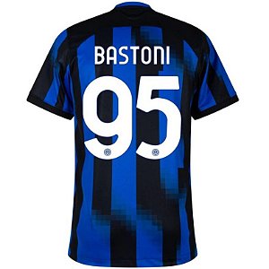 Nova Camisa Inter De Milão 1 Bastoni 95 Torcedor 2023 / 2024