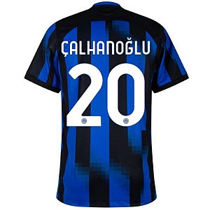 Nova Camisa Inter De Milão 1 Çalhanoğlu 20 Torcedor 2023 / 2024