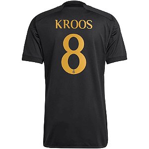 Nova Camisa Real Madrid 3 Kroos 8 Torcedor 2023 / 2024