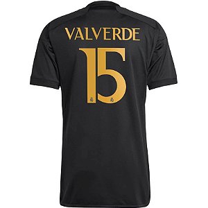 Nova Camisa Real Madrid 3 Valverde 15 Torcedor 2023 / 2024