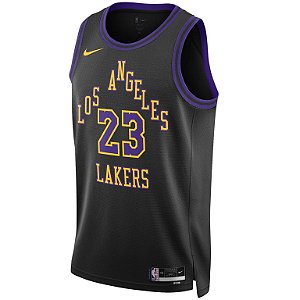 Nova Regata Basquete NBA Los Angeles Lakers James 23 Edição Jogador Silk 2023 / 2024