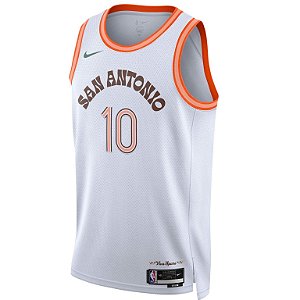 Nova Regata Basquete NBA San Antonio Spurs Sochan 10 Edição Jogador Silk 2023 / 2024