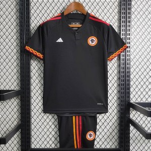 Novo Kit Infantil Roma 3 Camisa e Short  2023 / 2024