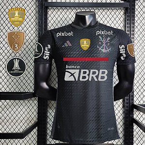 Nova Camisa Edição Jogador Flamengo 3 Com Patch Libertadores E Todos Patrocinios 2023 / 2024