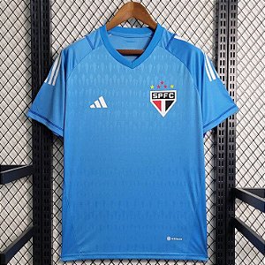 Nova Camisa São Paulo Goleiro Azul Torcedor Masculina 2023 / 2024