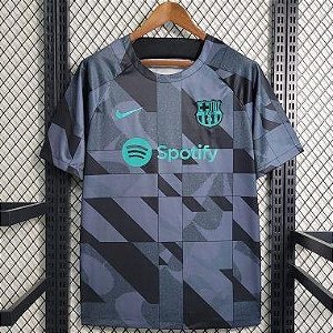 Nova Camisa Barcelona Cinza Treino Torcedor Masculina 2023 /2024