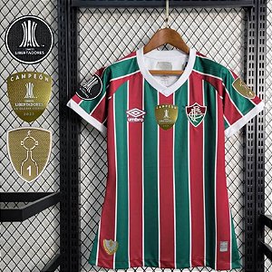 Nova Camisa Feminina Fluminense 1 Com Patch Libertadores 2023 / 2024